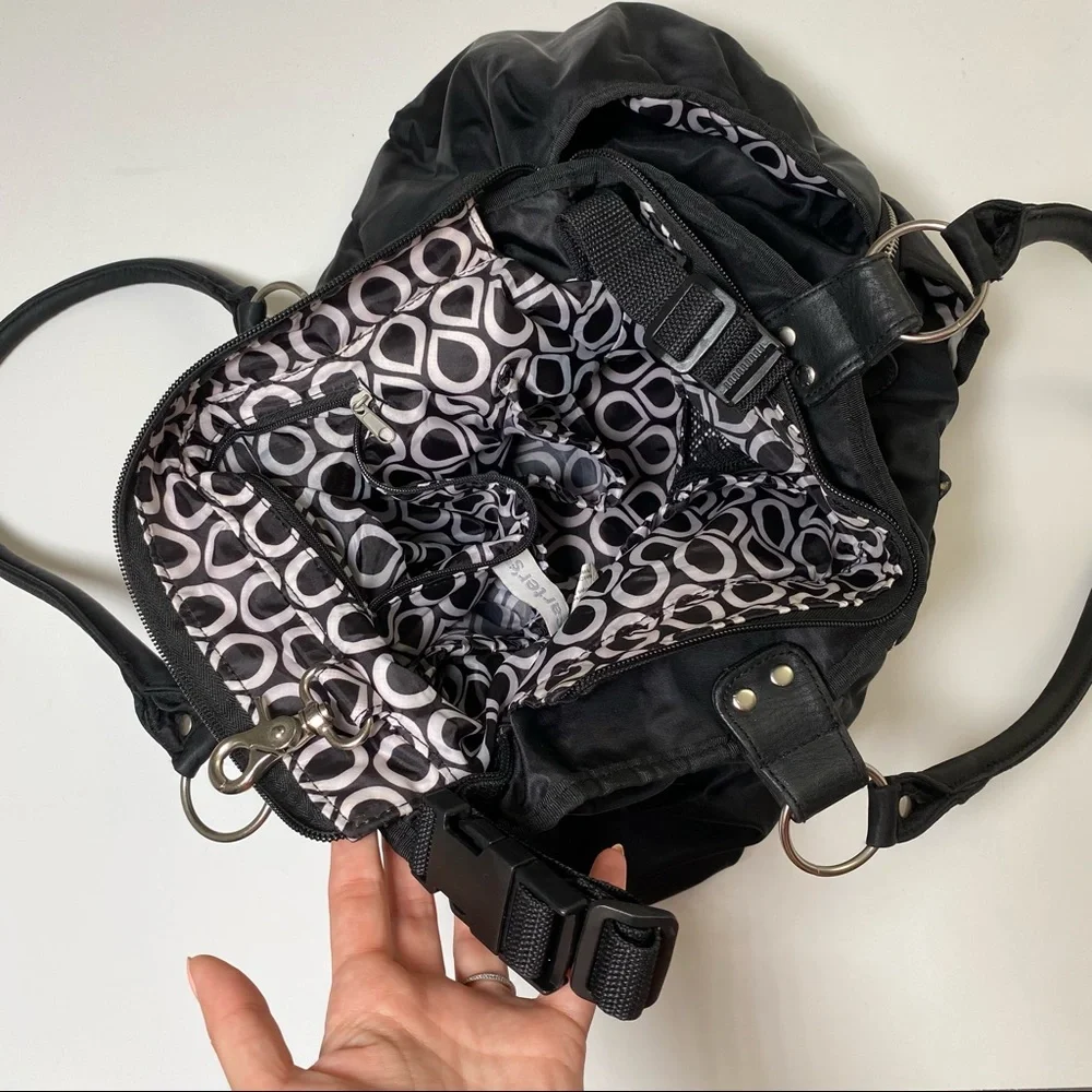 Carter's Fashion Front Double Zip Diaper Bag Black